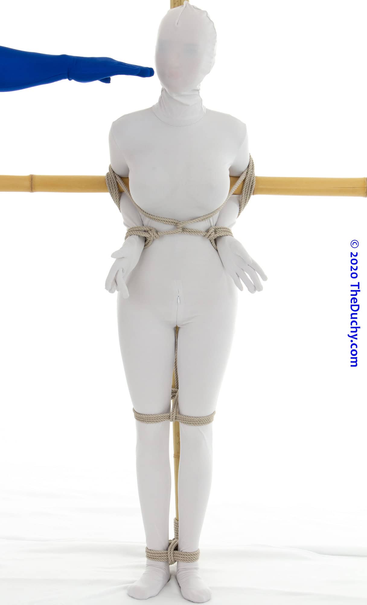 11.	But many people stay totally away from any sort of tie involving the neck.  So a fun alternative that still really amps up your partner’s feelings of helplessness is to do the same thing, but run the rope through their open mouth instead of around their neck