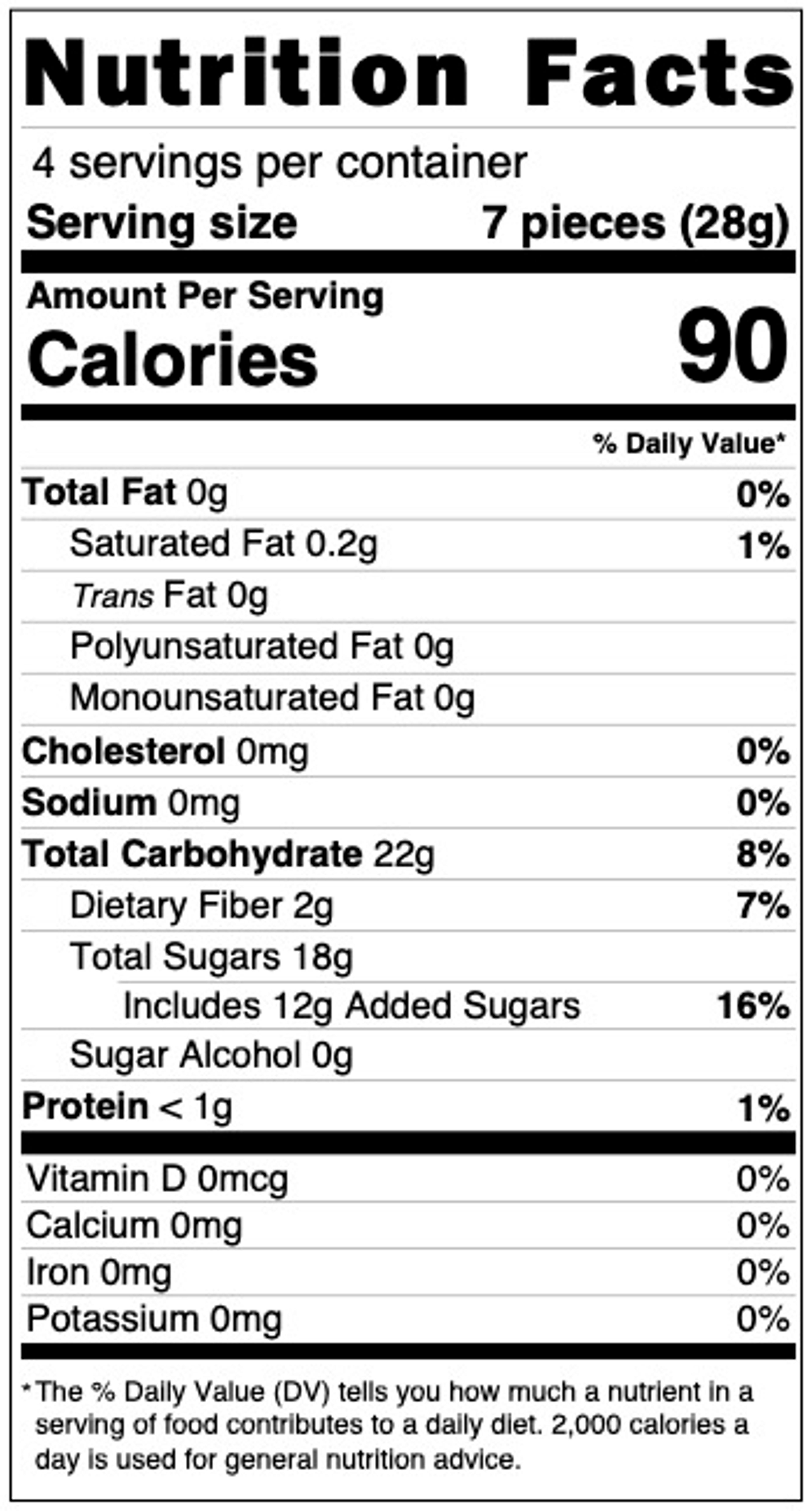 Nutrition Facts label