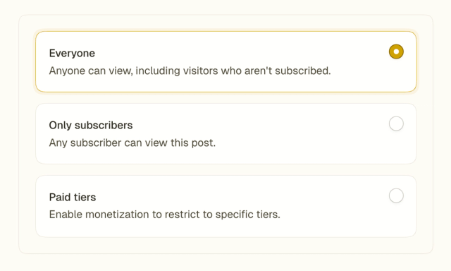 choose your audience