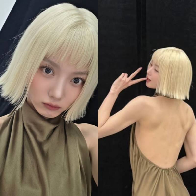김유정, 백금발 화보와 백리스 스타일 공개