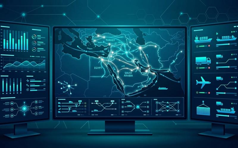 Modern shipping ERP dashboard showcasing delivery analytics and fleet tracking.