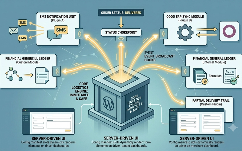 Plugins system over Shiprex ERP for extending the features