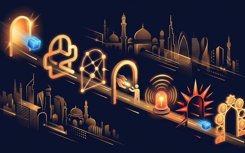 طرد يتحرك عبر مراحل تشغيلية متزامنة داخل نظام شحن سريع.