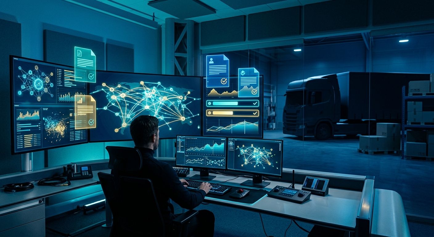 Professional representation of automated digital invoicing and logistics technology in Egypt