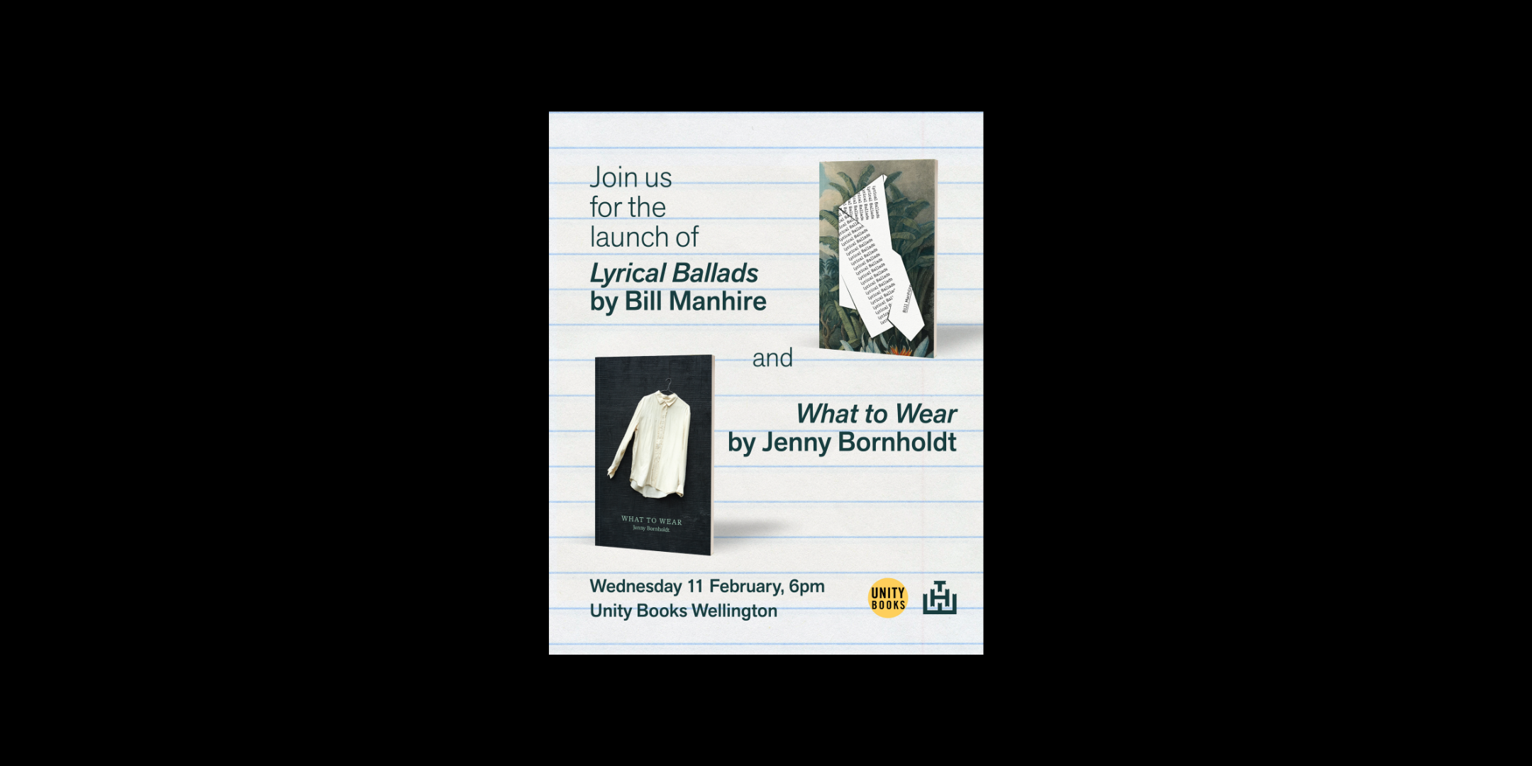 Double Book Launch: Jenny Bornholdt and Bill Manhire