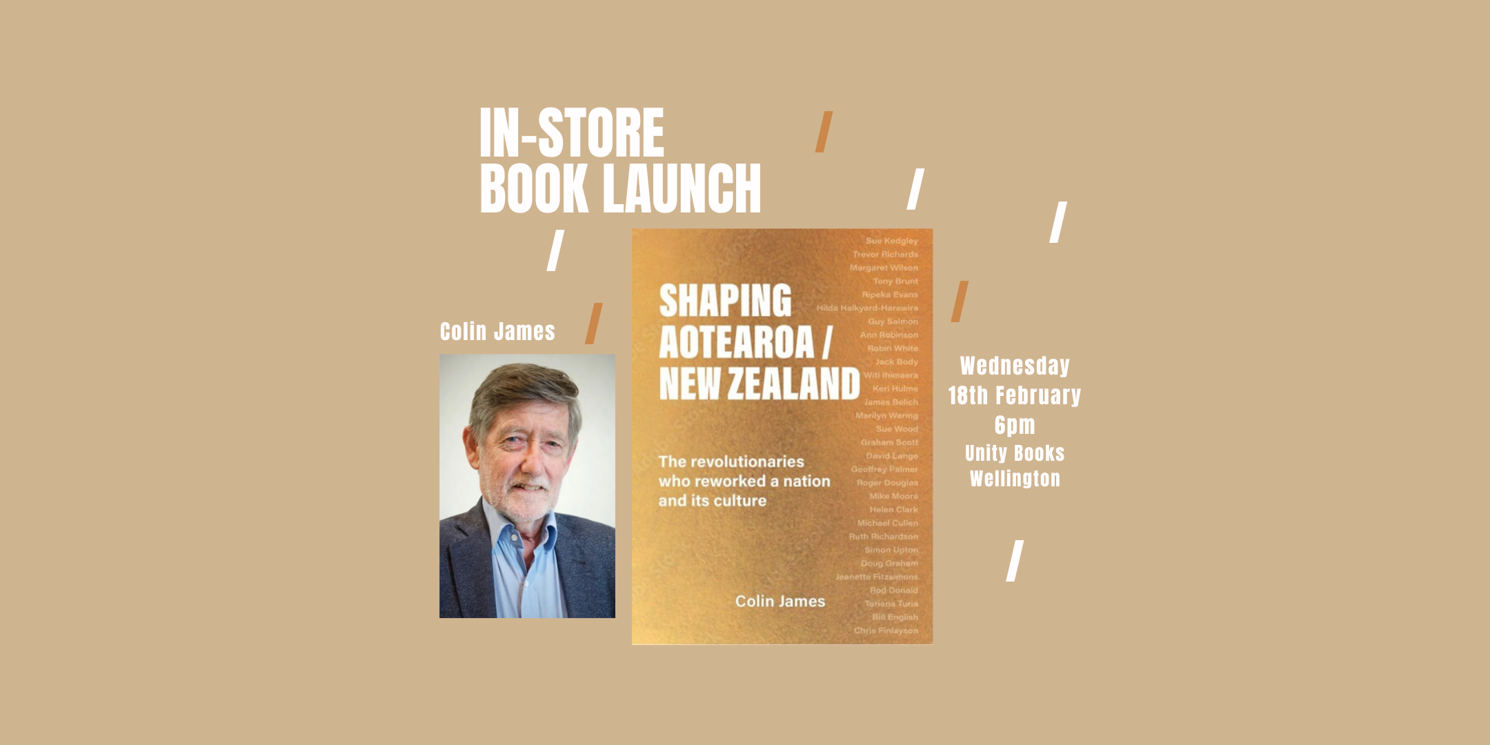 Book Launch: Shaping Aotearoa/New Zealand by Colin James