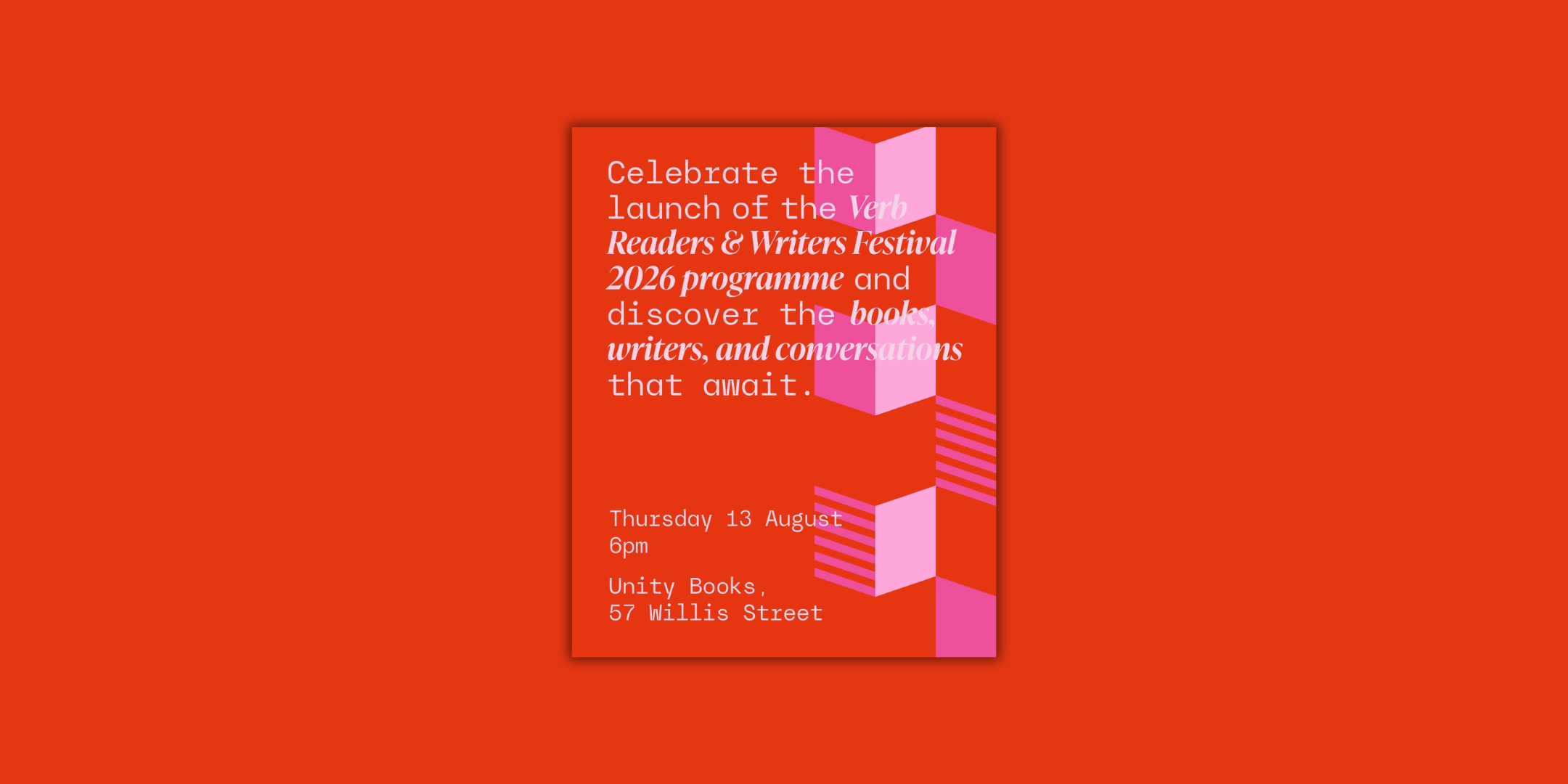 2026 Verb Readers & Writers Programme Launch 
