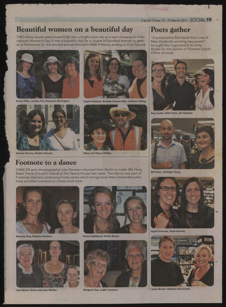 Therese Lloyd launch, Capital Times, 13th March 2013