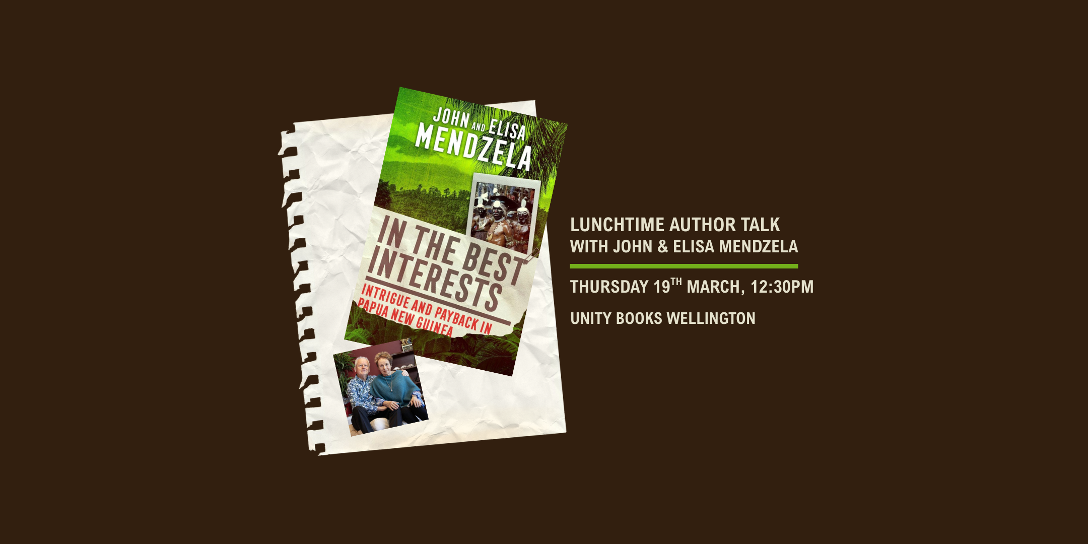 Lunchtime Author Talk: John & Elisa Mendzela 