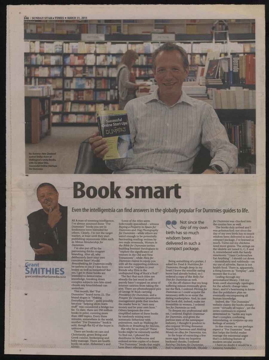 “Book Smart”, Sunday Star-Times, 31st March 2013