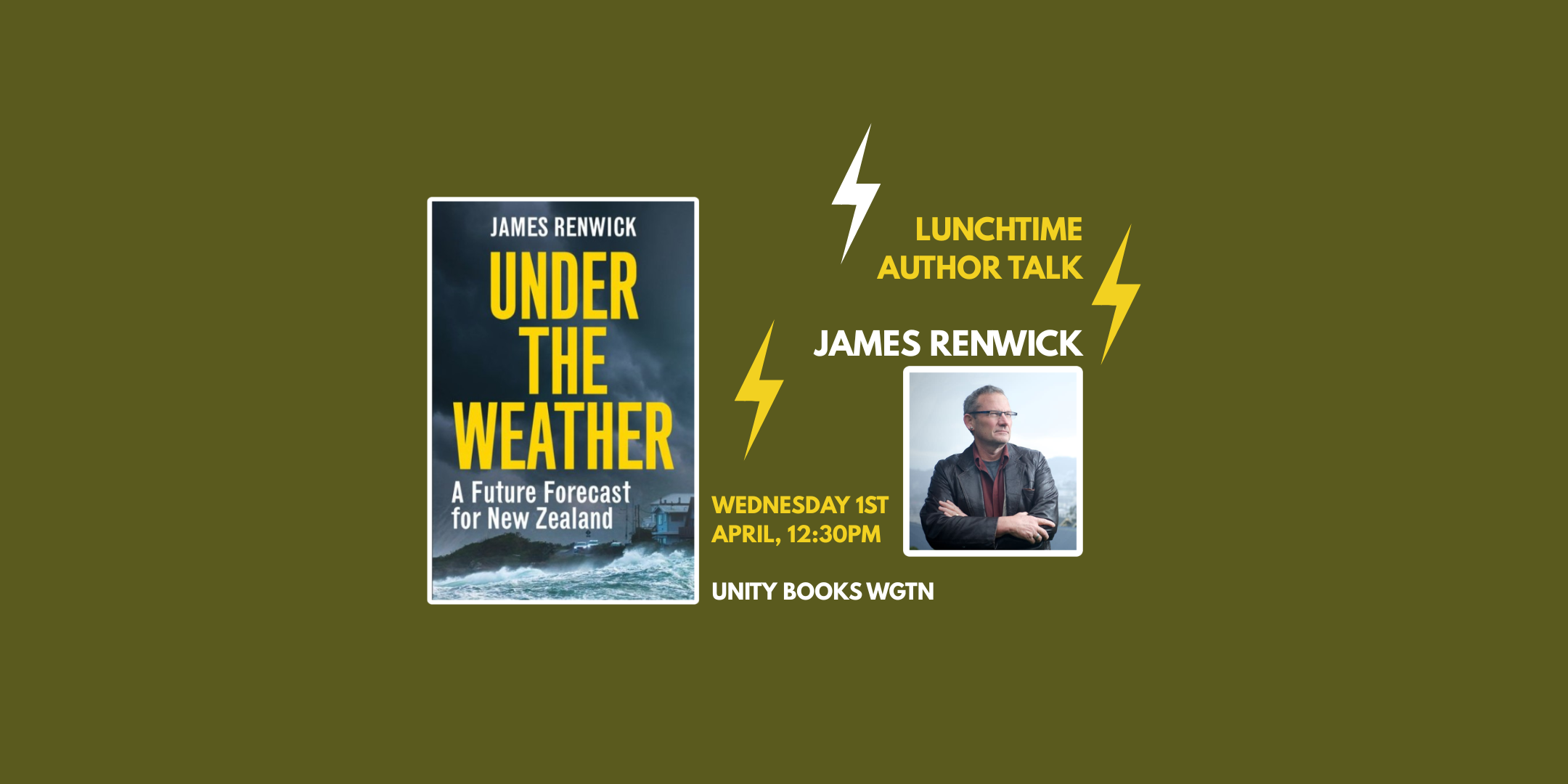 Lunchtime Author Talk: James Renwick - Under the Weather: A Future Forecast for NZ