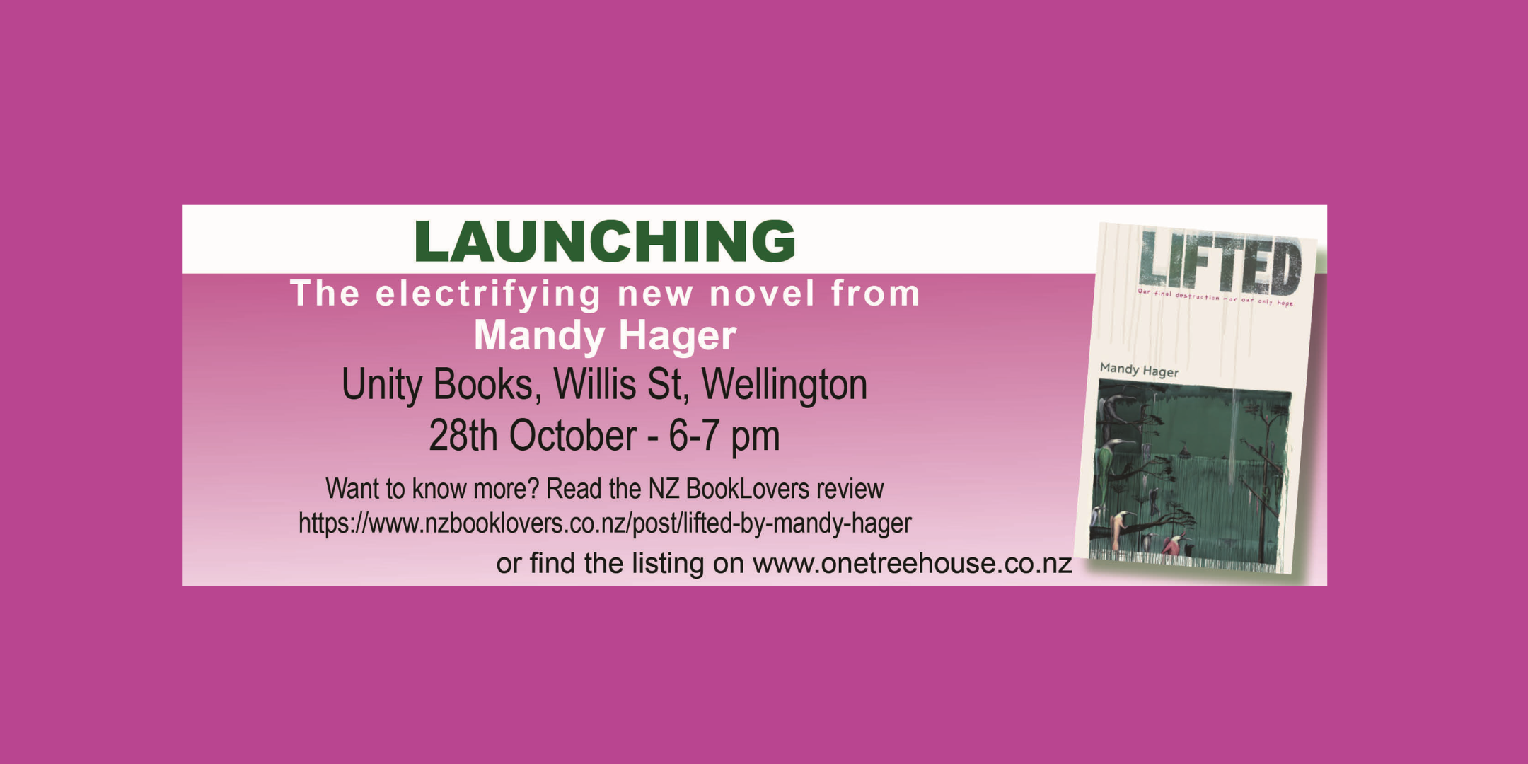 BOOK LAUNCH: Lifted by Mandy Hager