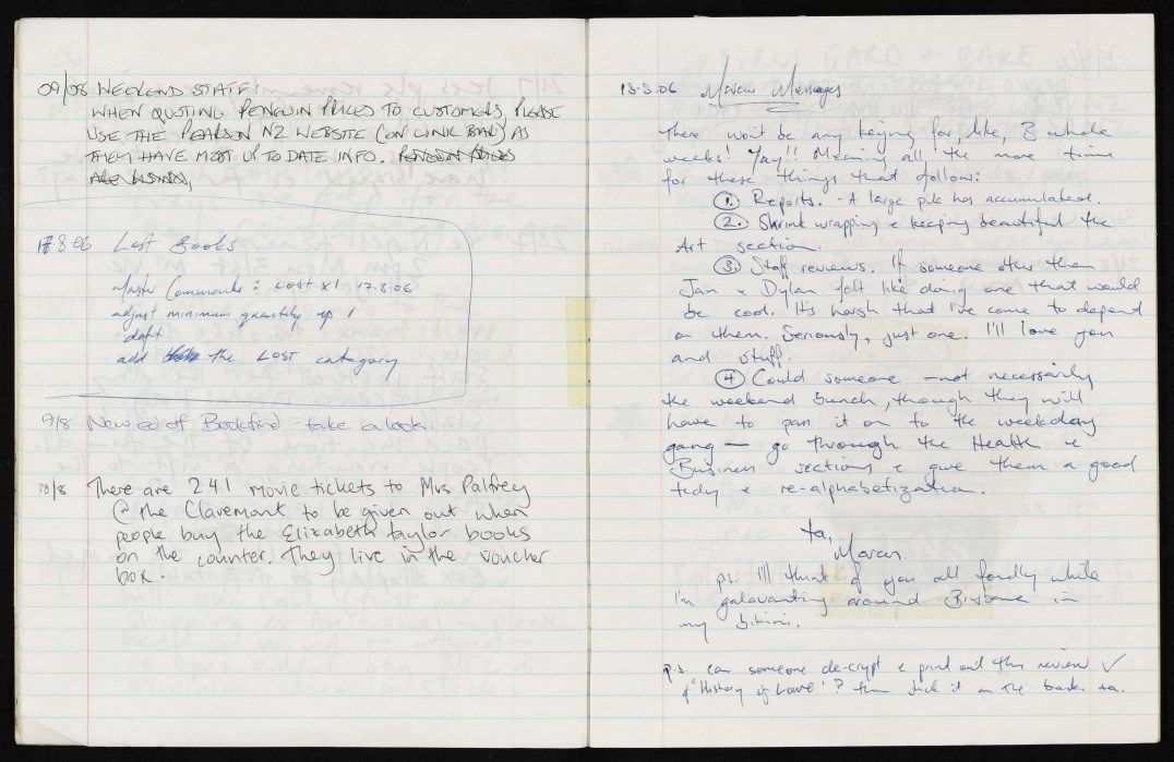 Communications Book 9th August – 12 September 2006