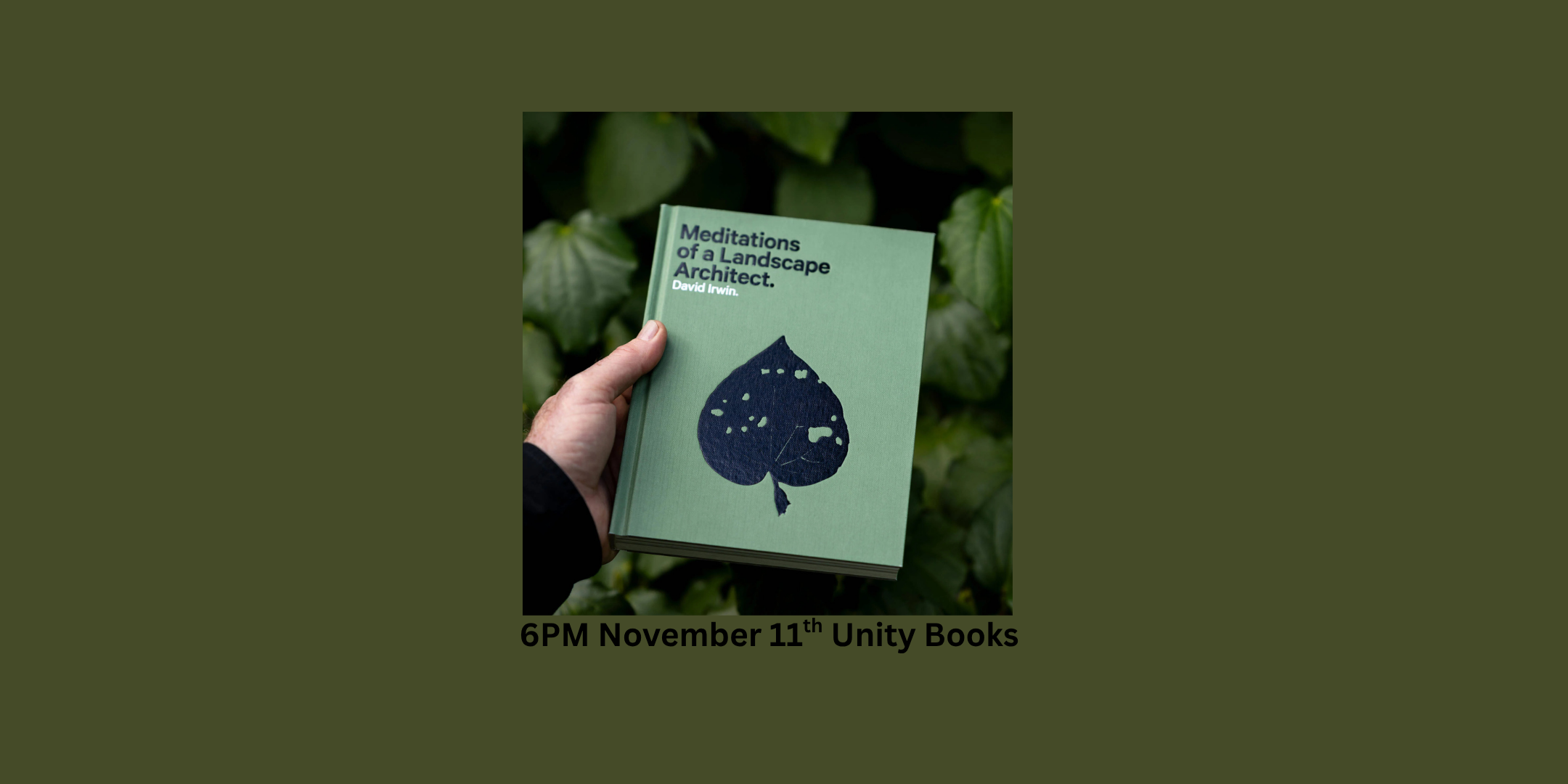 BOOK LAUNCH: Meditations of a Landscape Ardhitect by David Irwin