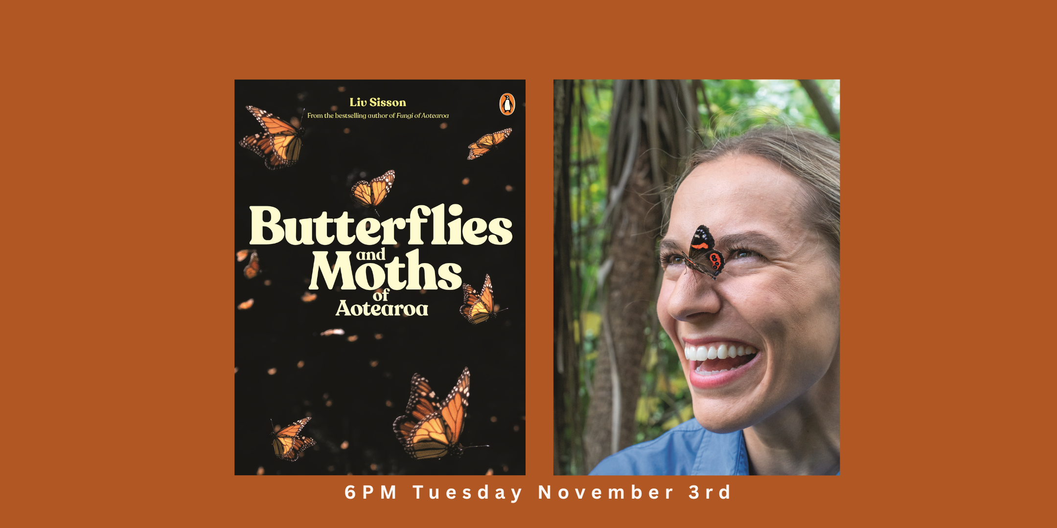 BOOK LAUNCH: Butterflies & Moths of Aotearoa by Liv Sissons