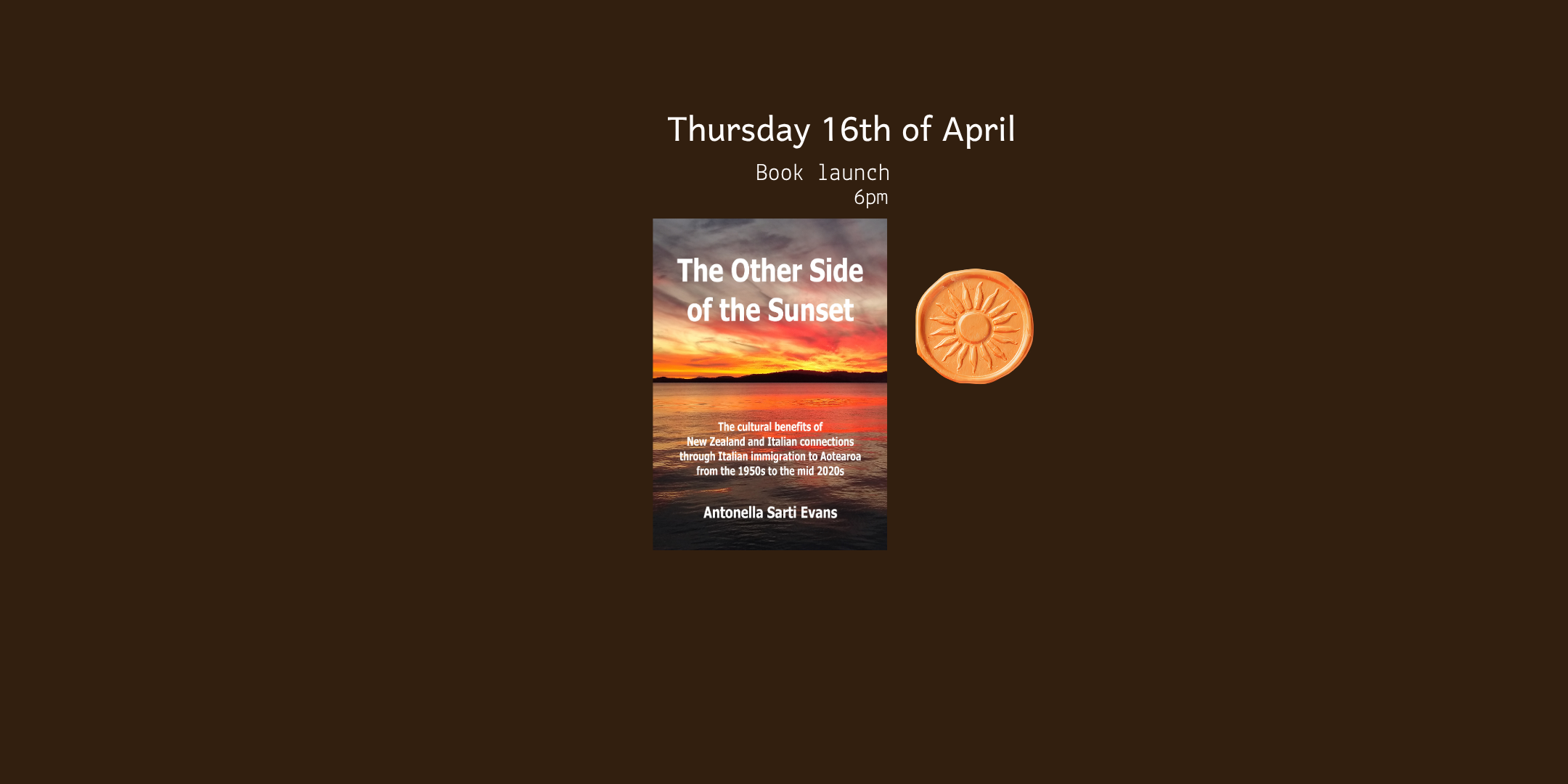 Book Launch: The Other Side of the Sunset