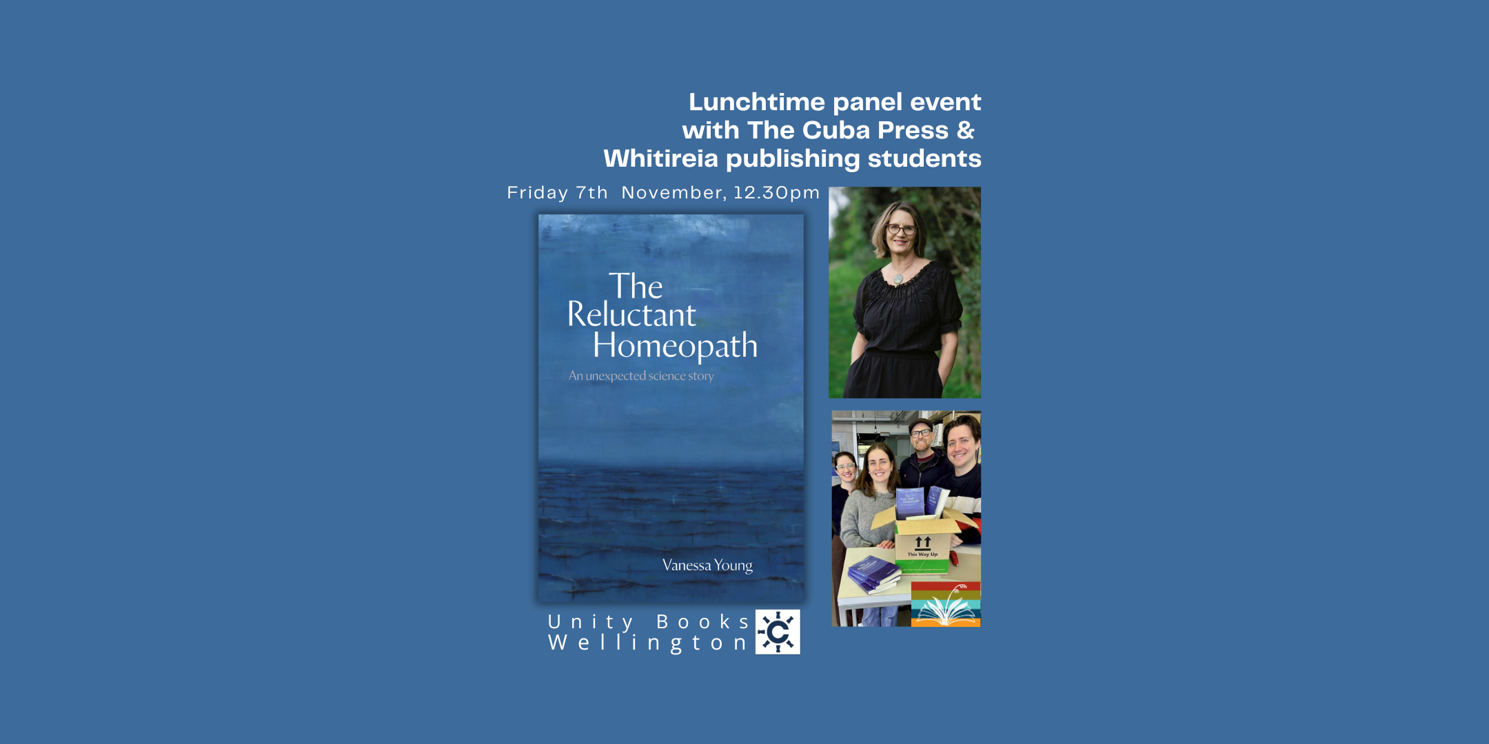 Lunchtime Event with Whitireia Publishing: How a Reluctant Homeopath Became a Published Author 