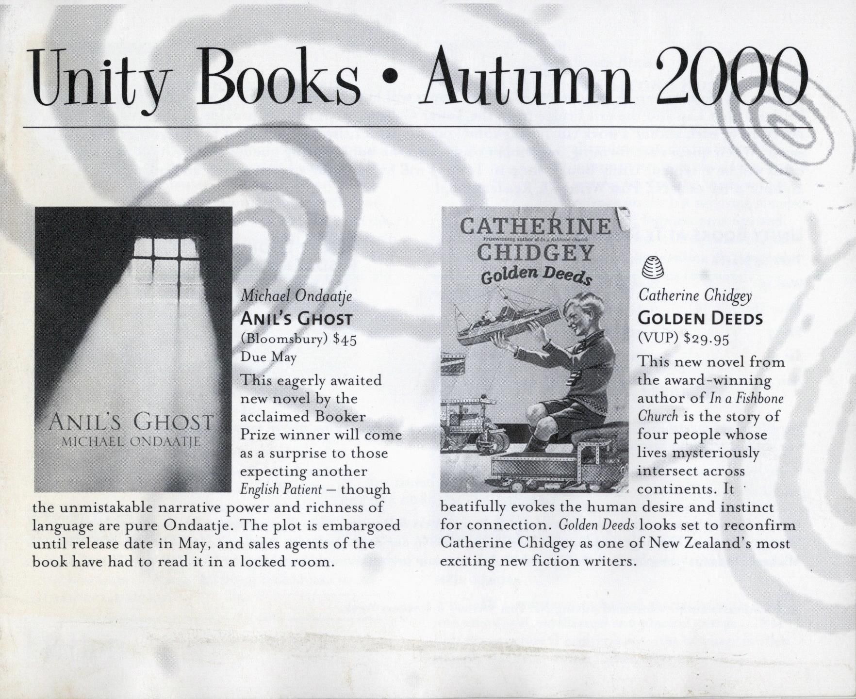 Catalogue, Autumn 2000