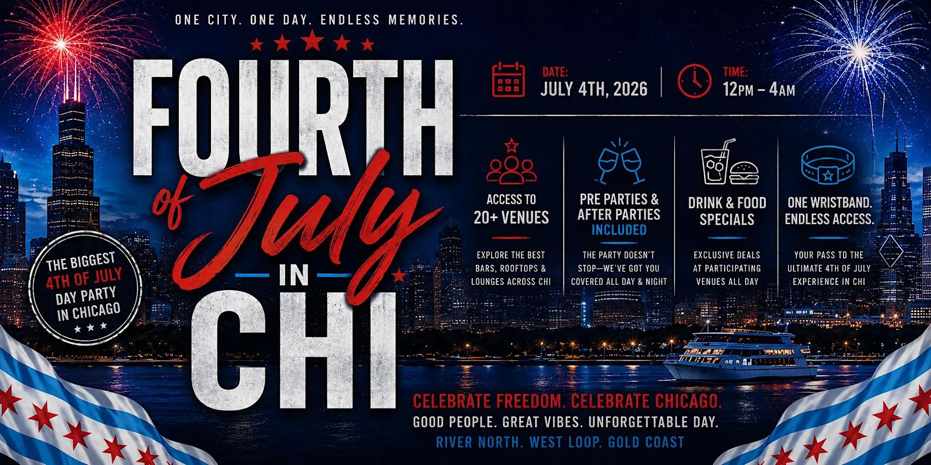 4th of July in Chi Bar Crawl banner image