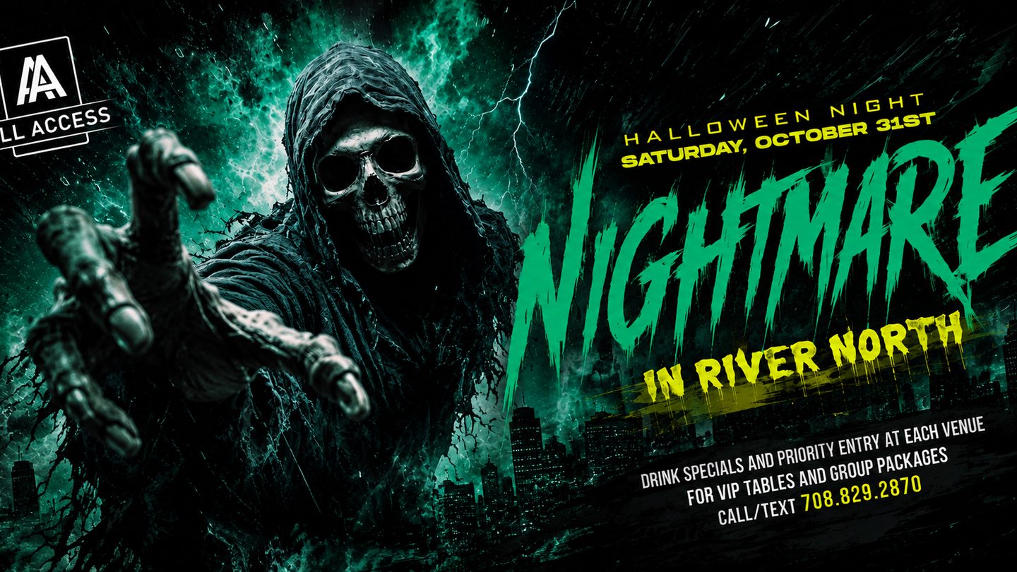 Nightmare in River North - Chicago's Biggest Halloween Bar Crawl banner image