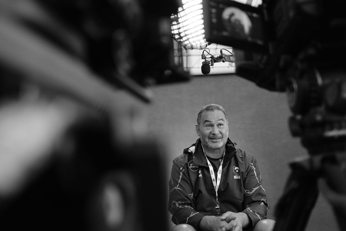 Pat Lam being interviewed for the documentary