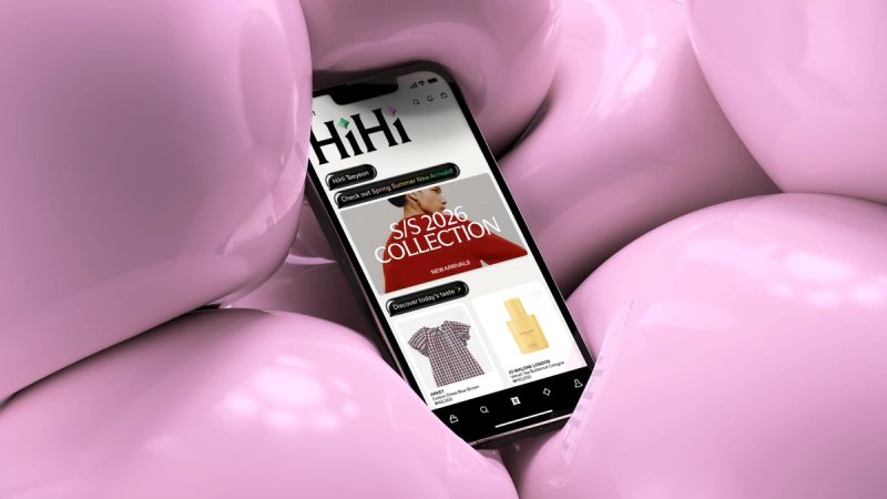 Phone among pink bubbles