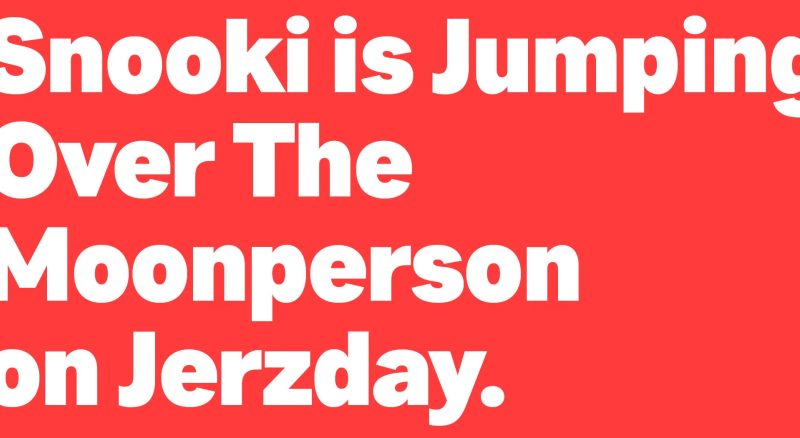 Bold Typography Specimen
