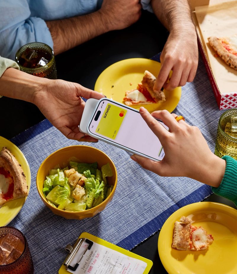 Digital wallet at the table