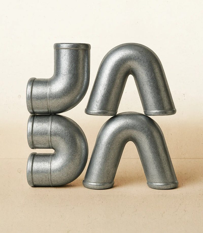Steel pipe letters