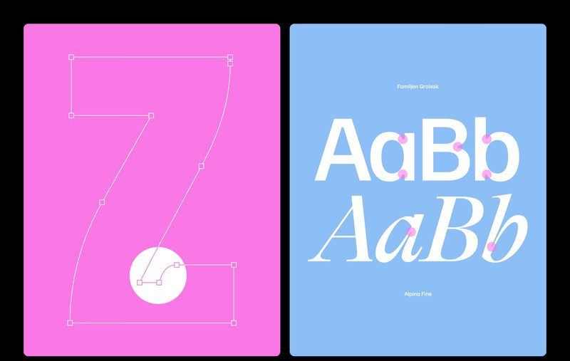 Z and typefaces