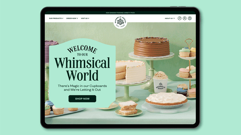 Homepage Hero with Product Photography