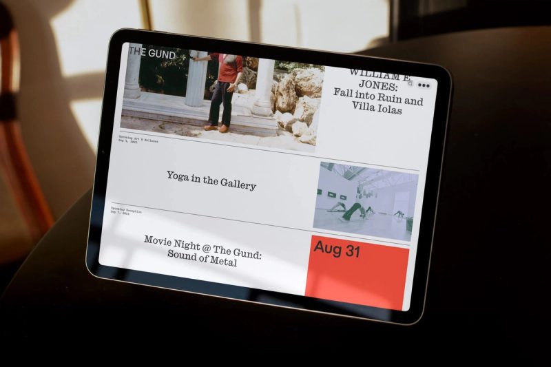 Event Listing Screen on Tablet