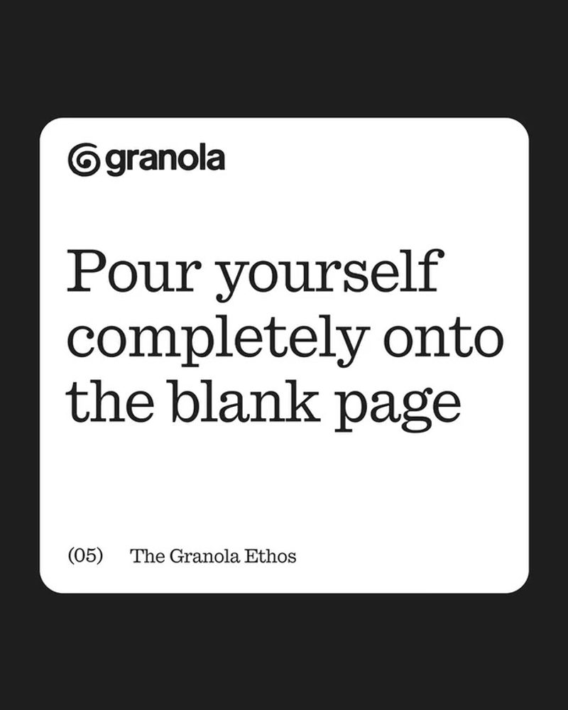 Granola Art Direction: Ethos card with findings, 2026 brand identity by Ragged Edge