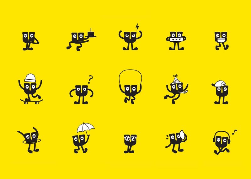 Mascot poses