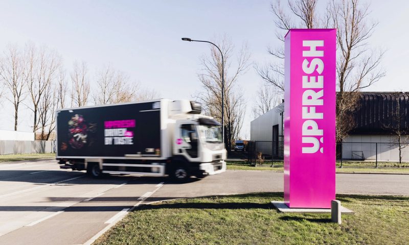Branded Delivery Truck and Signage Pylon