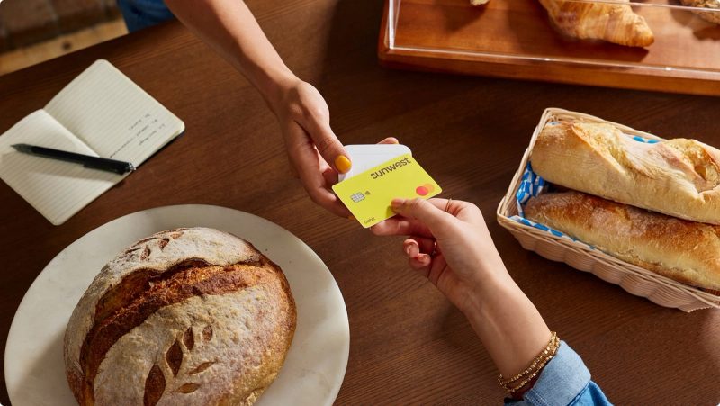 Yellow card at the bakery