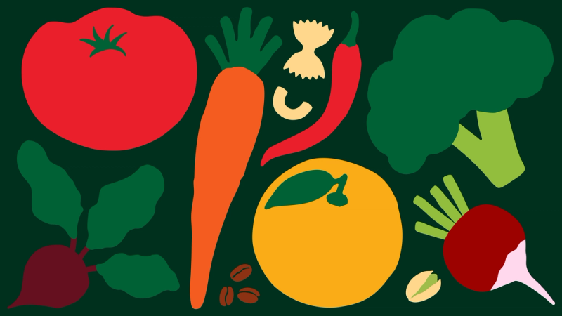 Fruit and vegetable illustrations