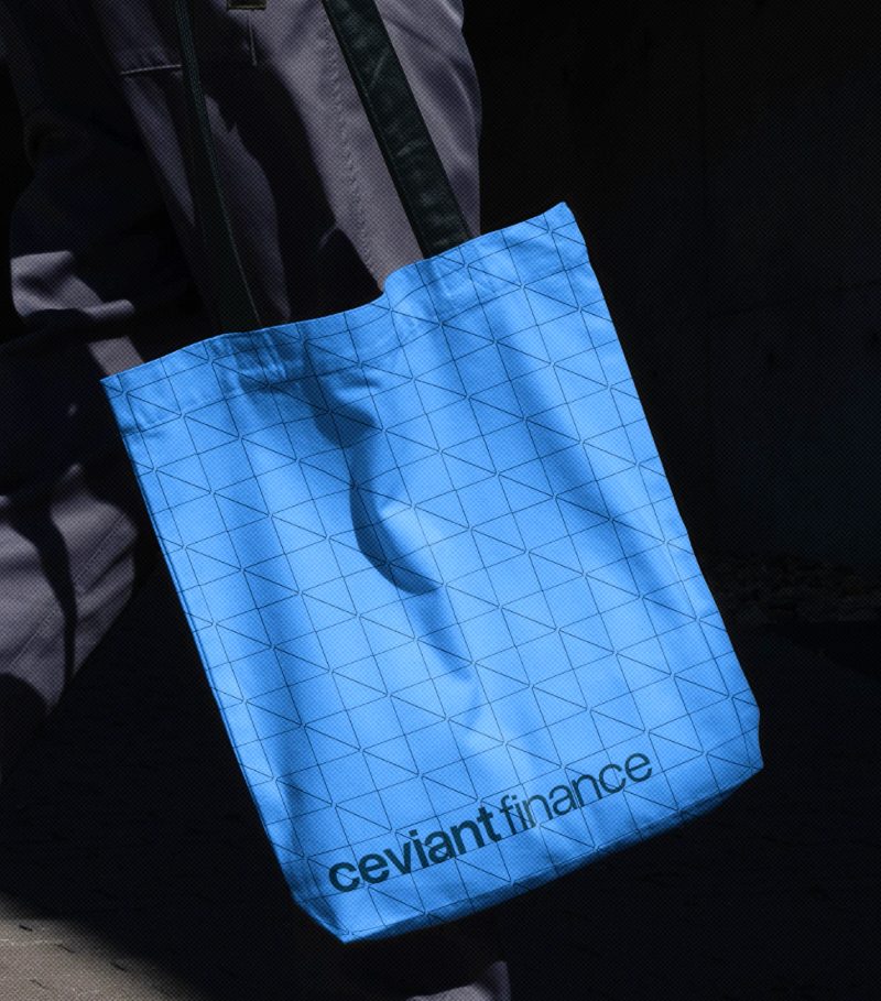 Blue tote bag