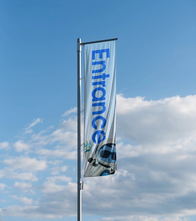 Entrance banner with Astro