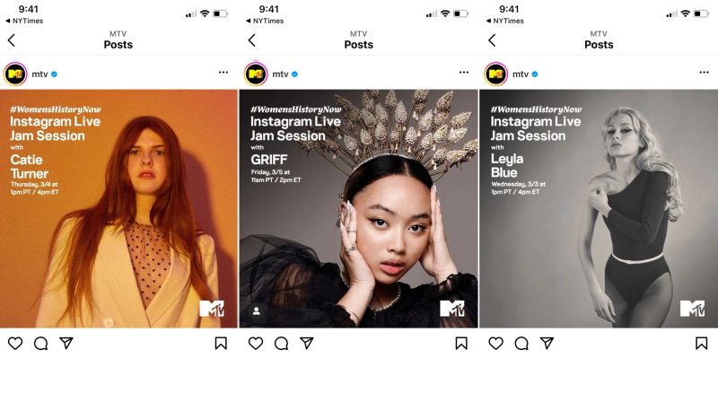 Women's History Instagram Live Jam Sessions