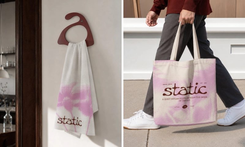 Door hanger and tote bag