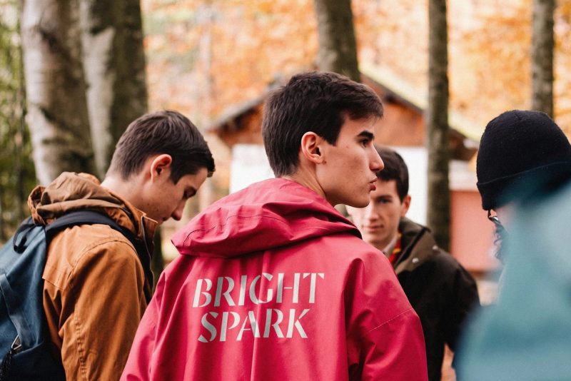 BRIGHT SPARK red jacket