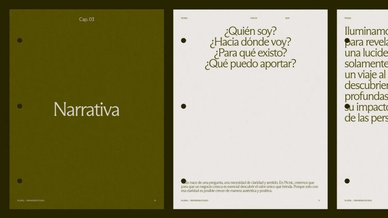 Narrative guidelines spreads