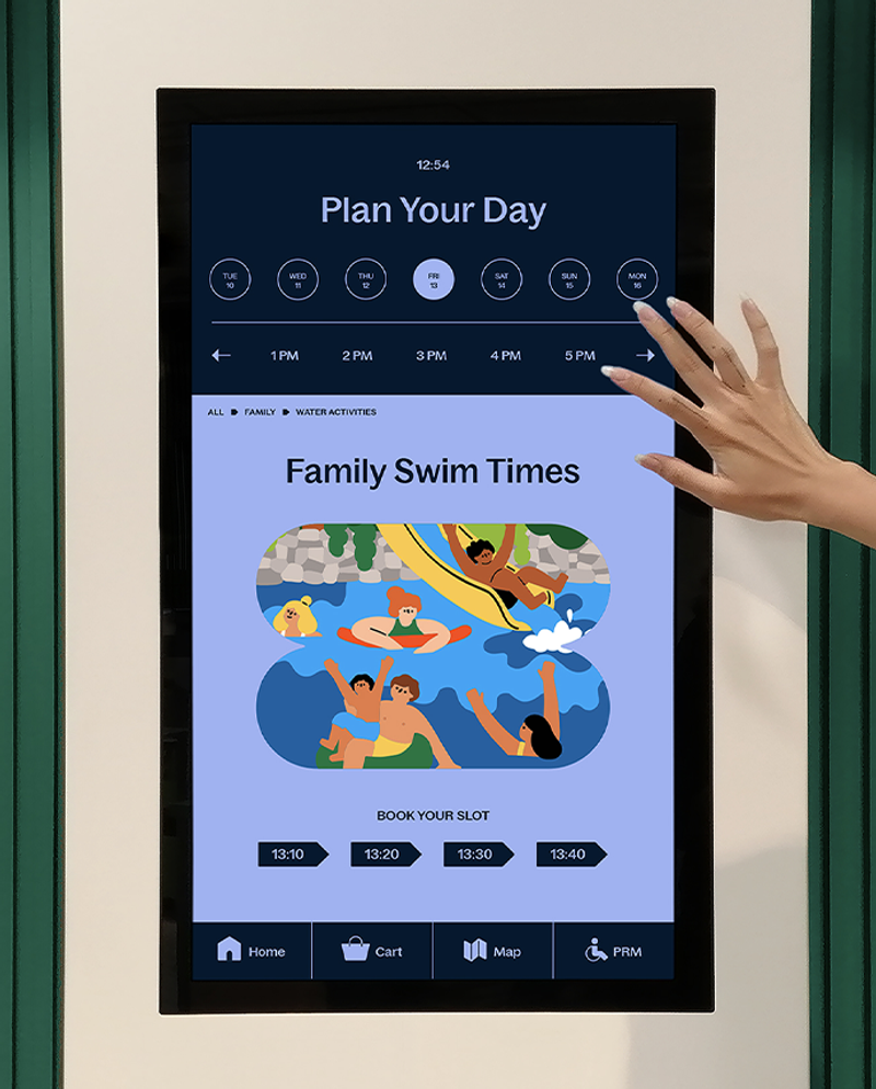 Family Swim Times Booking Screen
