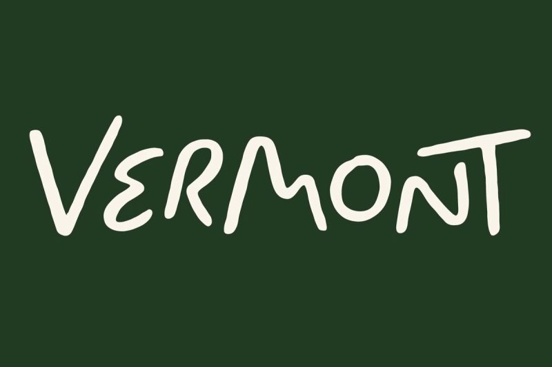 Vermont Logo Construction: Letterforms tracing land, 2026 brand identity by DNCO