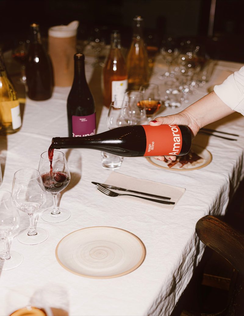 Wine being poured