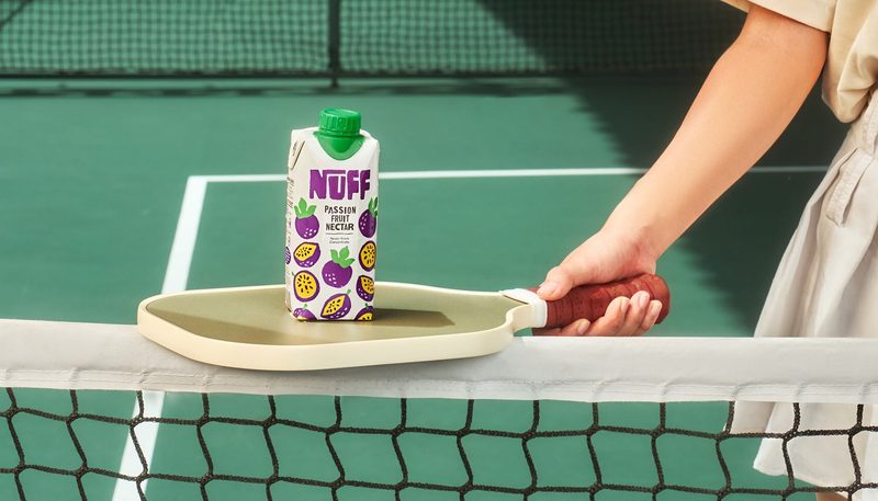 Carton on a paddle