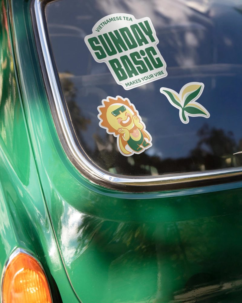Stickers on a car