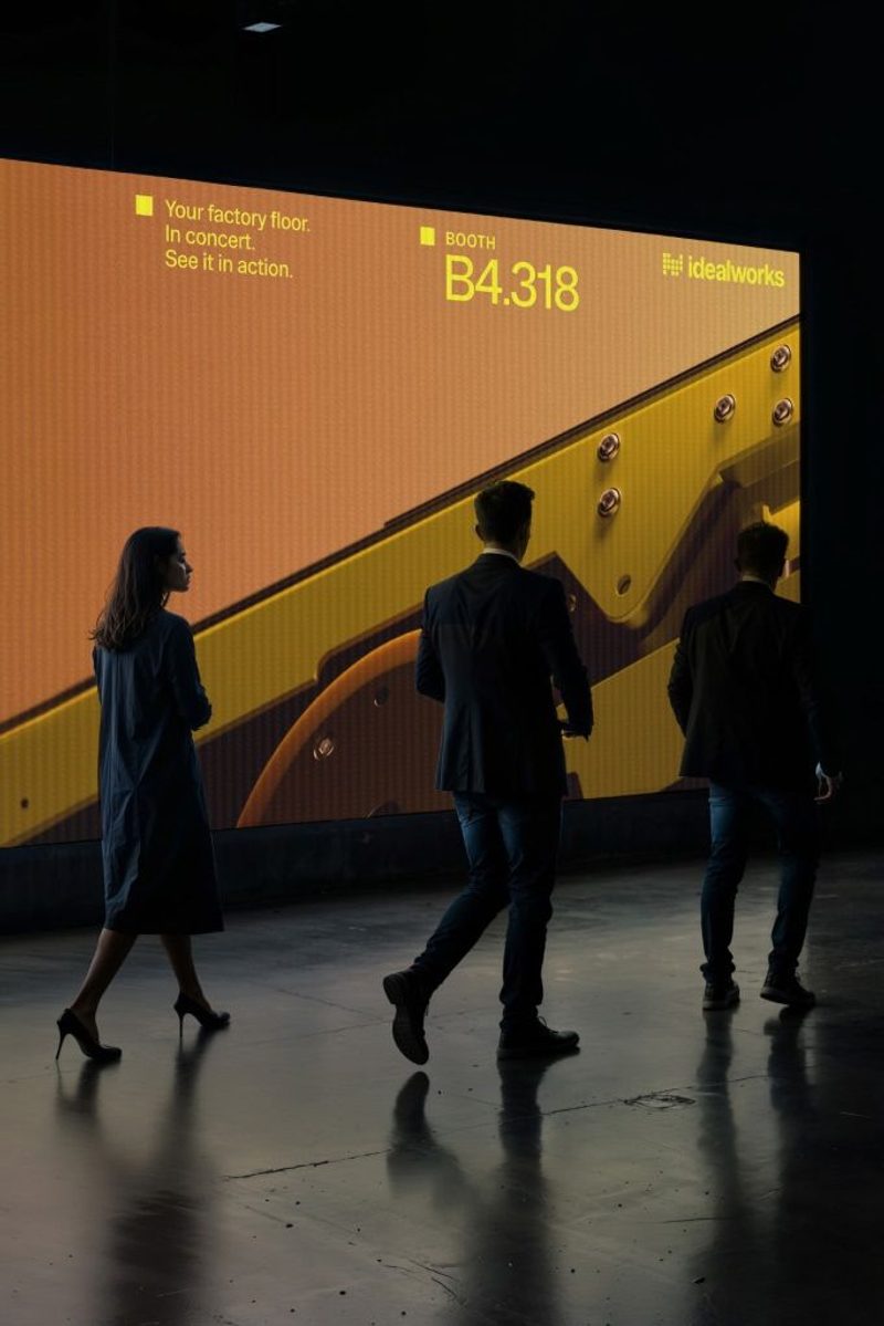 Robot event screen and booth number