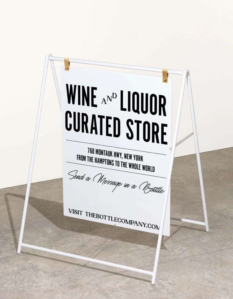 The Bottle Company Signage: A-frame, brand identity by Ufficio